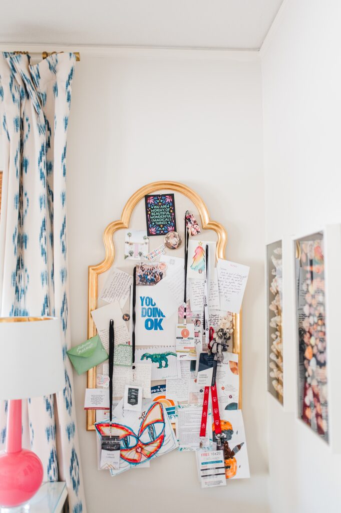 Brand photo of pin board with fun momentos all on it